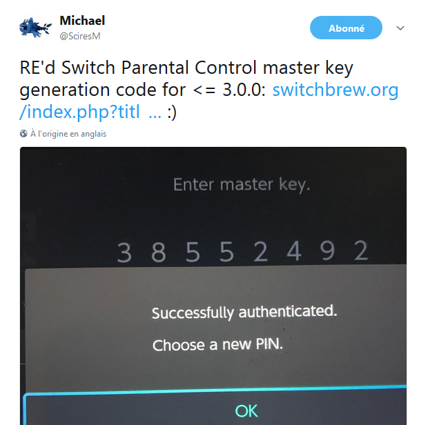 nintendo switch parental controls master key